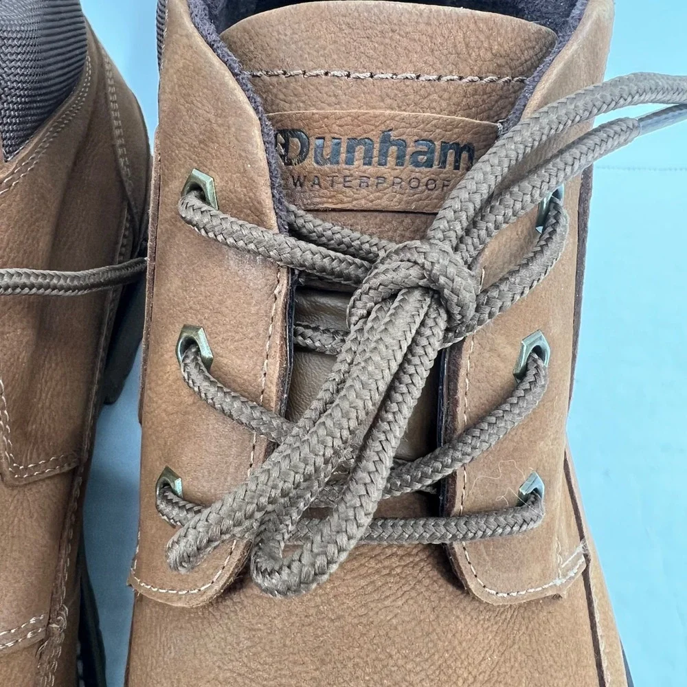 Dunham Boots Men's Size 15 4E Waterproof‎ Leather Chukka Brown Lace Up